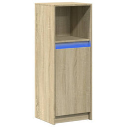 Berkfield Sideboard With Led Sonoma Oak 38X34X100 Cm Engineered Wood - thumbnail 3