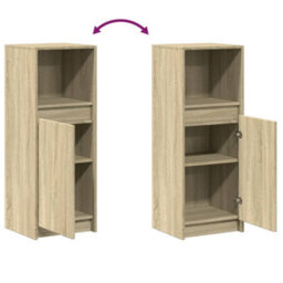 Berkfield Sideboard With Led Sonoma Oak 38X34X100 Cm Engineered Wood - thumbnail 9