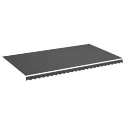 Walplus Replacement Fabric For Awning Garden Sun Shade Canopy Gazebo For Back Door, Porch, Patio Anthracite 6X3.5 M - thumbnail 2