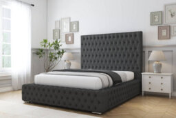"Sloomy Ambassador Graphite Dumfries Bed Frame With Mattress With 50""  Upholstered Headboard 5' King" - thumbnail 2