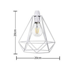 Giggi White Cage Metal Basket Ceiling Light Shade - thumbnail 2