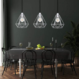 Giggi White Cage Metal Basket Ceiling Light Shade - thumbnail 9
