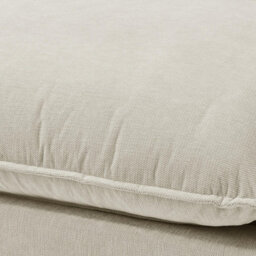 Furniturebox Uk Echo Cream Linen-Look Fabric Armless Armchair For Modular Sofa - thumbnail 3