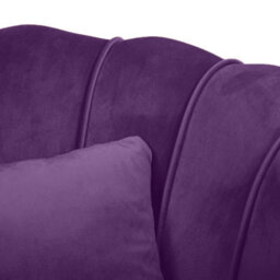 Velvet Purple Daisy Accent Chair - thumbnail 4