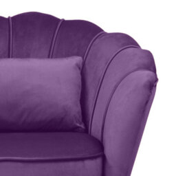 Velvet Purple Daisy Accent Chair - thumbnail 5
