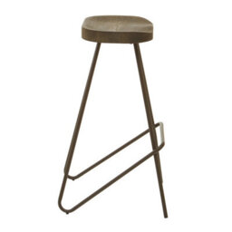 Orsina Black Metal Frame Bar Stool, Sleek And Sturdy Kitchen Stool With Footrest, Versatile Stool For Bar Counter - thumbnail 3