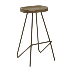 Orsina Black Metal Frame Bar Stool, Sleek And Sturdy Kitchen Stool With Footrest, Versatile Stool For Bar Counter - thumbnail 2