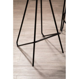 Orsina Black Metal Frame Bar Stool, Sleek And Sturdy Kitchen Stool With Footrest, Versatile Stool For Bar Counter - thumbnail 6