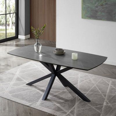 Home Detail Violet 150Cm Grey Sintered Stone Ceramic Dining Table - image 1