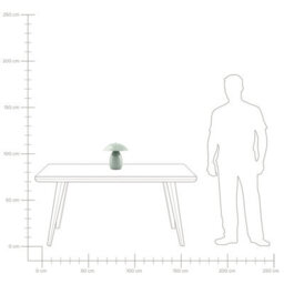 Beliani Light Green Mushroom Table Lamp 30Cm With Iron Base And High-Gloss Finish - thumbnail 9