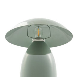 Beliani Light Green Mushroom Table Lamp 30Cm With Iron Base And High-Gloss Finish - thumbnail 5