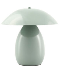 Beliani Light Green Mushroom Table Lamp 30Cm With Iron Base And High-Gloss Finish - thumbnail 2