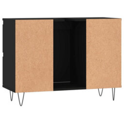 Berkfield Bathroom Cabinet Black 80X33X60 Cm Engineered Wood - thumbnail 7