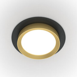 Luminosa Lighting Luminosa Maytoni Hoop Round Recessed Downlight Black, Gold Gx53 - thumbnail 1