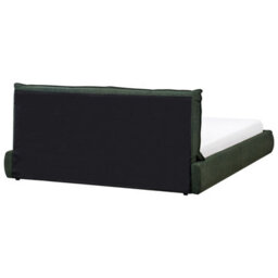 Beliani Bed Fabric Vinay 180 X 200 Cm (Eu Super King) Dark Green - thumbnail 6