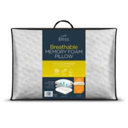 Snuggledown Breathable Memory Foam Pillow 1 Pack Firm Support Side Sleeper Orthopaedic Zipped Cover 64X38Cm - thumbnail 1