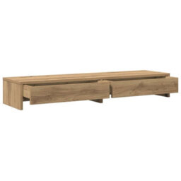 Walplus Monitor Stand With Drawers Artisian Oak 100X27X15 Cm Engineered Wood - thumbnail 5