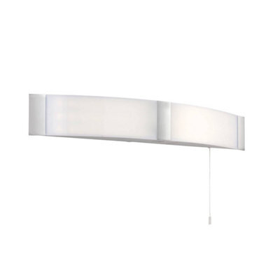 Luminosa Lighting Luminosa Onan Bathroom Wall Light Chrome, Opal White Ip44