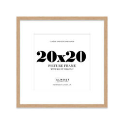 "20X20"" Oak Picture Frame - 20X20"" Square Frame With 17X17"" Mount For 20X20""/17X17"" Pictures Vintage Style Gallery Wall, 1 Pack" - thumbnail 1