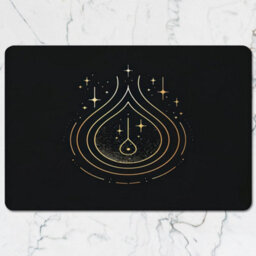 Benjamin Tate Design Signature Gold Foil Placemat And Coaster Set With Wood Base Designer Artwork Limited Edition - thumbnail 2