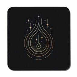 Benjamin Tate Design Signature Gold Foil Placemat And Coaster Set With Wood Base Designer Artwork Limited Edition - thumbnail 3