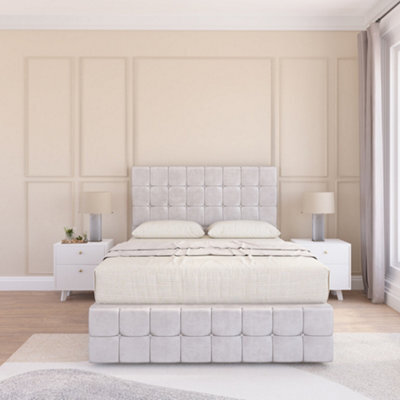 Sloomy Berlin Divan Bed Set With 2 Drawers Footend - Plush Velvet