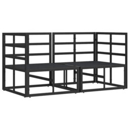 Berkfield Stylish Outdoor Furniture With Cushion 2 Pcs Black Aluminium - thumbnail 4