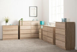 Seconique Malvern 3 Drawer Chest Sonoma Oak Effect Metal Runners - thumbnail 8
