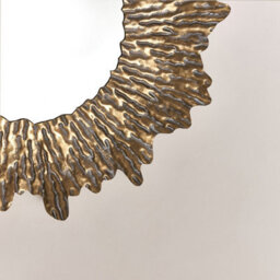 Melody Maison Large Antique Gold Round Sunburst Mirror - 74Cm X 74Cm - thumbnail 4