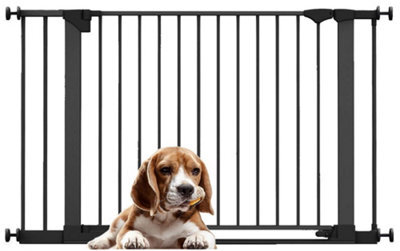 Bettacare Safestep Dog Gate, Black, 117Cm - 124Cm, Extra Low Walkthough, 81Cm Extra Wide Doorway, Extra Wide Pet Gate - image 1