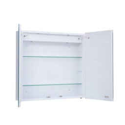 Living And Home Double Door Led Illuminated Anti Fog Mirrored Bathroom Cabinet With Touch Sensor Shaver Socket W 650mm X H 600 mm - thumbnail 3