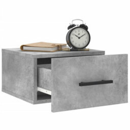 Berkfield Wall-Mounted Bedside Cabinet Concrete Grey 35X35X20 Cm - thumbnail 4