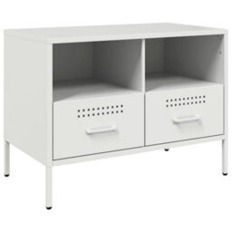 Berkfield Industrial Tv Cabinet White 68X39X50.5 Cm Steel