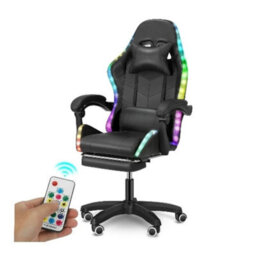 Gaming Chair With Rgb Led Illuminat Ergonomic Computer Swivel Office Chair - thumbnail 1