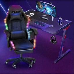 Gaming Chair With Rgb Led Illuminat Ergonomic Computer Swivel Office Chair - thumbnail 6