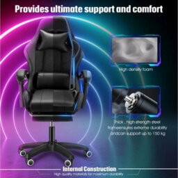 Gaming Chair With Rgb Led Illuminat Ergonomic Computer Swivel Office Chair - thumbnail 2