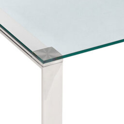 Beliani Console Table Tilon Tempered Glass Silver - thumbnail 5