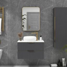Royal Bathrooms Luxor 600 X 800mm Bathroom Mirror Led Within Frame Brass Wall Mounted Horizontal/vertical Frontlit Light Anti-Fog - thumbnail 2