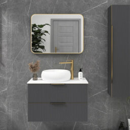 Royal Bathrooms Luxor 600 X 800mm Bathroom Mirror Led Within Frame Brass Wall Mounted Horizontal/vertical Frontlit Light Anti-Fog - thumbnail 1