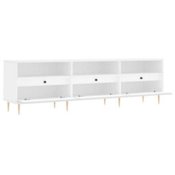 Berkfield Tv Cabinet White 150X30X44.5 Cm Engineered Wood - thumbnail 6