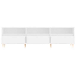 Berkfield Tv Cabinet White 150X30X44.5 Cm Engineered Wood - thumbnail 5