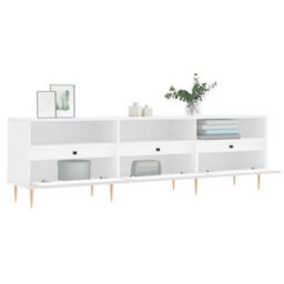 Berkfield Tv Cabinet White 150X30X44.5 Cm Engineered Wood - thumbnail 4