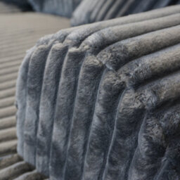 Furnishings For Less UK Vinci Chunky Thick Cord Soft Grey 4 Seater Corner Sofa Right Hand Facing - thumbnail 4