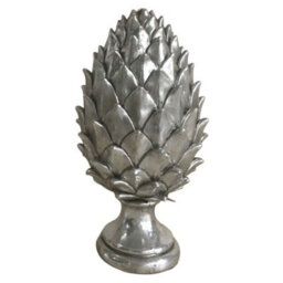 Hill Interiors Ceramic Pinecone Ornament Silver (30Cm X 15Cm X 15Cm) - thumbnail 2