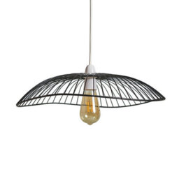 Valuelights Vella Wavy Umbrella Design Black Wire Ceiling Pendant Light Shade - thumbnail 1