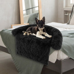 Costway Plush Calming Dog Couch Bed Dog Sofa Bed Anti-Slip Bottom With Washable Cover - thumbnail 5
