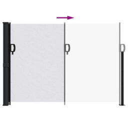 Walplus Retractable Side Awning Garden Sun Shade Canopy Gazebo For Back Door, Porch, Patio White 140X500 Cm - thumbnail 5