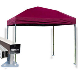 Crocodile Trading 3M X 3M Trader-Max 30 Commercial Instant Shelter Pop Up Gazebos Frame & Canopy - Burgundy