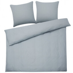 Beliani Duvet Cover Set Avondale Sateen Cotton 200 X 220 Cm Grey - thumbnail 5