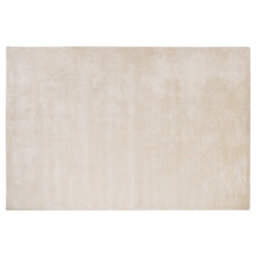 Beliani Rug Gesi Ii Light Beige 140 X 200 Cm Viscose - thumbnail 1